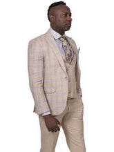 Load image into Gallery viewer, Steven Land | Zeus 3 PC Suit | Classic Fit | Sand ZEUSSL7764044R
