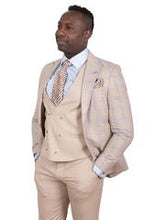 Load image into Gallery viewer, Steven Land | Zeus 3 PC Suit | Classic Fit | Sand ZEUSSL7764044R
