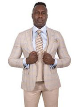Load image into Gallery viewer, Steven Land | Zeus 3 PC Suit | Classic Fit | Sand ZEUSSL7764044R
