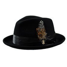 Load image into Gallery viewer, Bruno Capelo 100% Wool Classic Fedora Dress Hat
