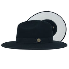 Load image into Gallery viewer, Bruno Capelo The Monarch 2-Tone 100% Australian Wool Men&#39;s Big Brim Fedora Dress Hats
