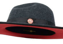 Load image into Gallery viewer, Bruno Capelo The Monarch 2-Tone 100% Australian Wool Men&#39;s Big Brim Fedora Dress Hats
