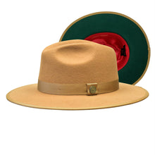 Load image into Gallery viewer, Bruno Capelo The Monarch 2-Tone 100% Australian Wool Men&#39;s Big Brim Fedora Dress Hats
