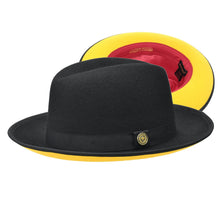 Load image into Gallery viewer, Bruno Capelo Princeton Fedora Two-Tone 100% Australian Wool Dress Fedora Hat
