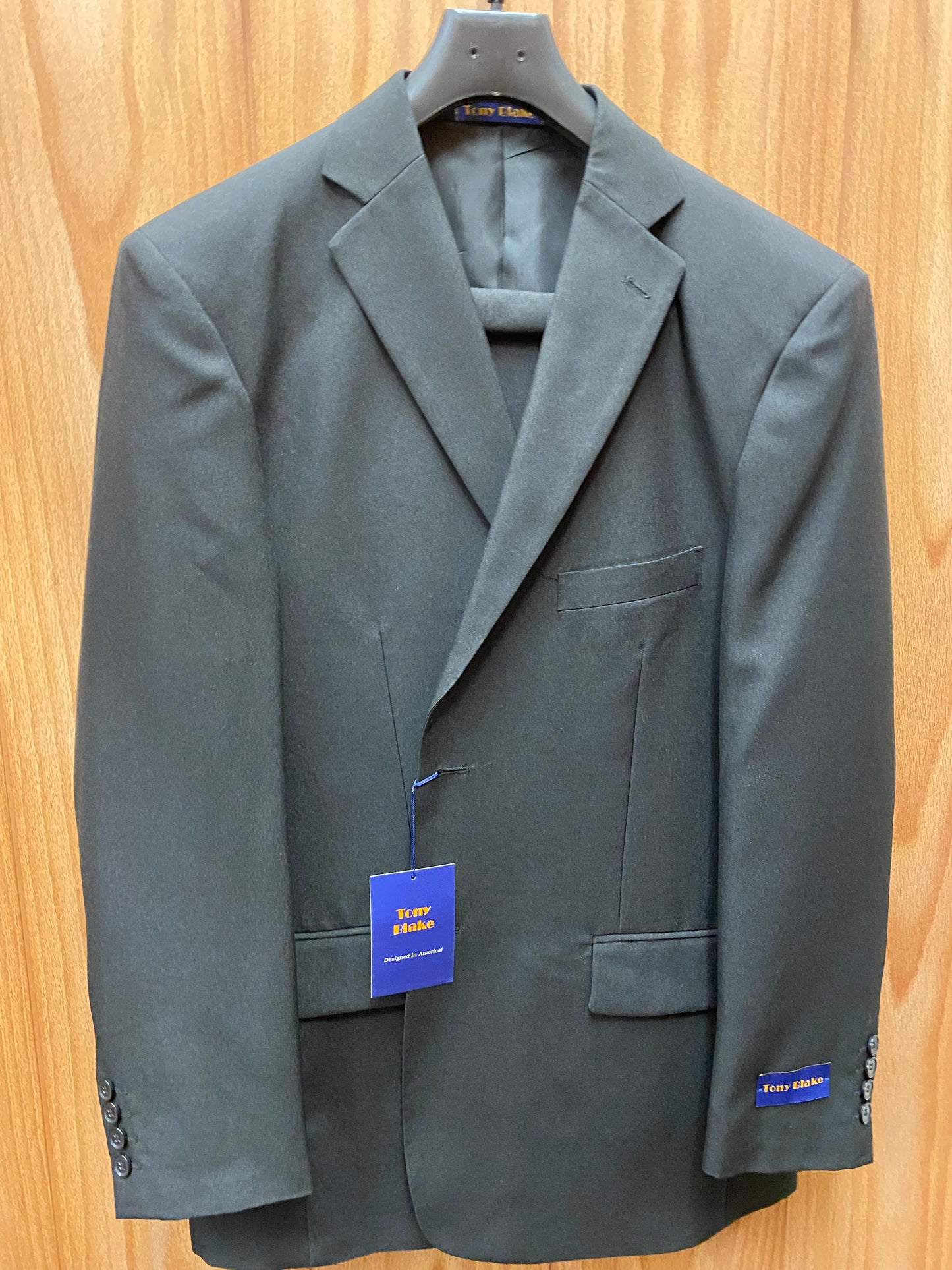 Tony Blake Black 2-Piece Suit 42R