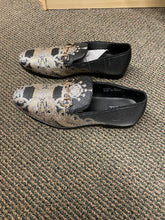 Load image into Gallery viewer, Successos Black fancy print red bottom slip-on dress shoes sizes 7-15
