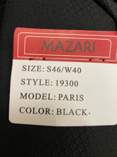 Load image into Gallery viewer, Mazari Black Diamond Texture 3-Piece Tuxedo Suit 46S
