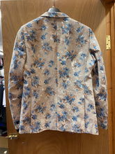 Load image into Gallery viewer, Studio Ferera White-Blue Multicolored Floral/Flower Print Slim Fit Blazer
