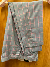 Load image into Gallery viewer, Vitali Steel Blue Plaid Suit 54R
