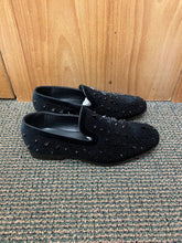 Load image into Gallery viewer, Royal Shoes Black Spikes/Rhinestones Smoking Slip-on Red Bottom Men’s Dress Shoes LF-8873 Sizes 8-13
