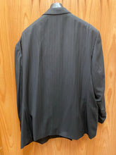Load image into Gallery viewer, Fortino Landi Black Stripe Double Breasted Suit 58R
