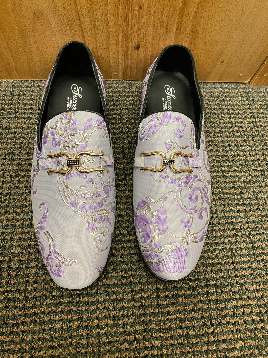 mens red bottom dress shoes Successos Lavender/Lilac Slip-on Men's Red Bottom Dress Shoes Sizes 7- – CC Suits