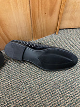 Load image into Gallery viewer, Terroni Italian Design Black/Silver Smoking Slip-ons Men's Prom Dress Shoes
