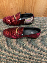 Load image into Gallery viewer, Successos Burgundy Sequins Men’s Red Bottom Dress Shoes Sizes 7-15
