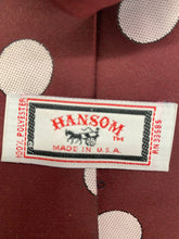 Load image into Gallery viewer, Hansom Made in the USA 🇺🇸 Burgundy Polka Dot Tie and Hankie Combo
