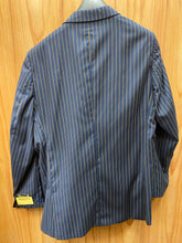 Load image into Gallery viewer, Falcone Navy with gold pinstripes 3-piece suit 44L
