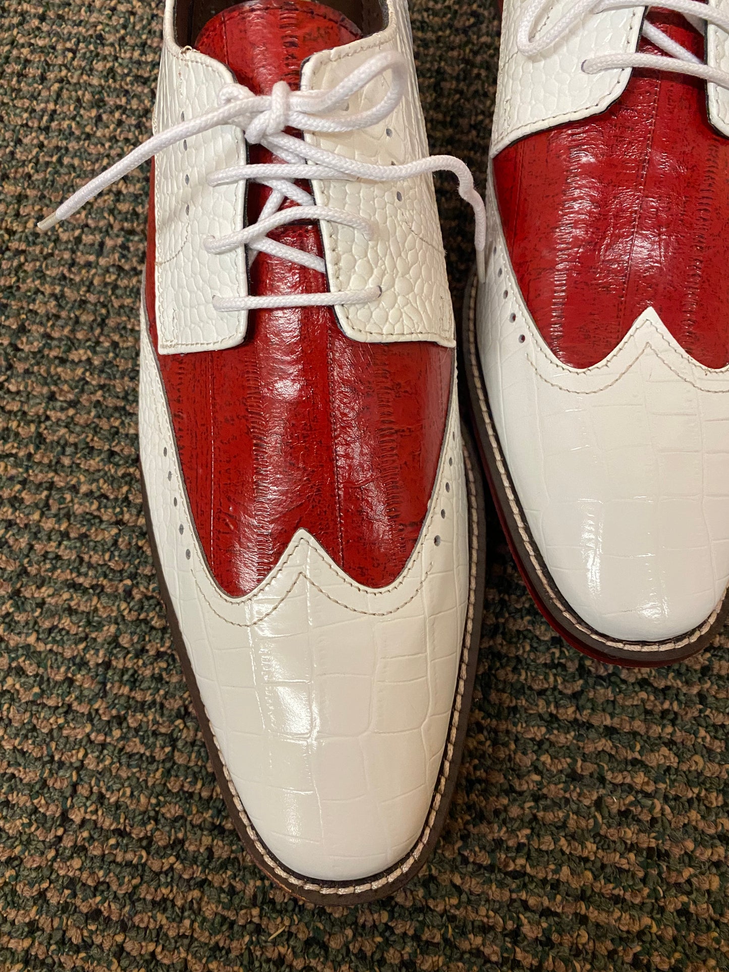 Stacy Adams Ferrara White/Red dress shoes