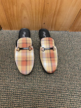 Load image into Gallery viewer, Successos Tan Plaid red bottom slip-on dress sandals sizes 7-15

