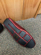 Load image into Gallery viewer, Amali Crackle Burgundy Smoking  Slip-on Men’s Dress/Prom Driver Moccasin Shoe
