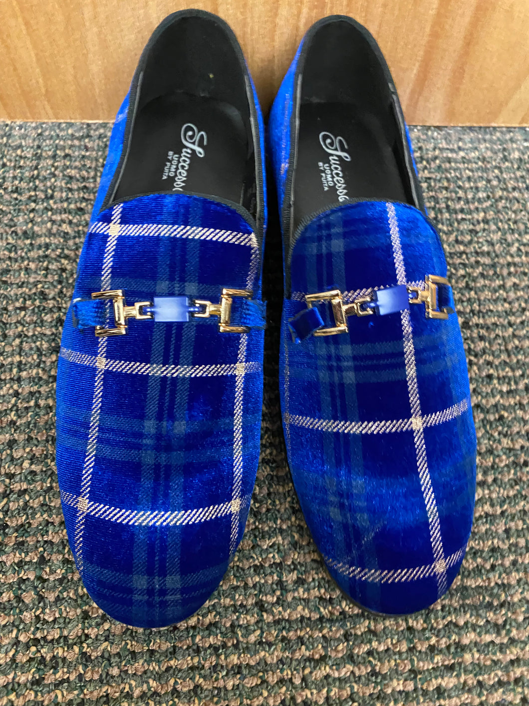 Successos Blue Checkered Suede Men's Red Bottom Dress Shoes Sizes 7-15 – CC Suits Successos Blue Checkered Suede Men's Red Bottom Dress Shoes Sizes 7-15 – CC Suits
