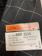 Load image into Gallery viewer, Sergio Martini Black Plaid Suit 56R 60754-1

