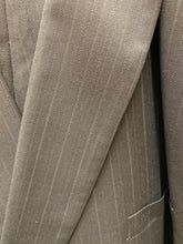Load image into Gallery viewer, Fortino Landi Black Stripe Double Breasted Suit 58R
