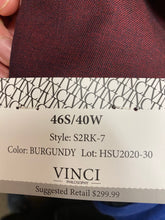 Load image into Gallery viewer, Vinci Burgundy Slim Fit 2-Piece Suit 46S
