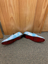Load image into Gallery viewer, Successos Sky Blue Floral print red bottom slip-on dress shoes sizes 7-15
