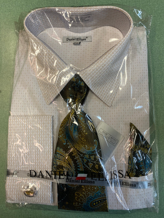 Daniel Ellissa DS3792P2 Beige Dress Shirt