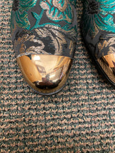 Load image into Gallery viewer, Saint Lorenzo 6799 Black/Green/Gold Men’s Dress Shoes Sizes 9 &amp; 10
