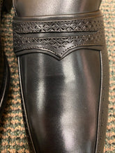 Load image into Gallery viewer, Giovanni Kris Black Leather Hand-made Slip-on Loafers Dress Shoes
