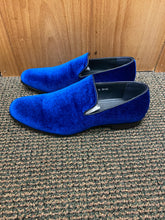 Load image into Gallery viewer, Terroni Italian Design Royal Blue Suede-like Smoking Slip-on Men’s Dress Shoes
