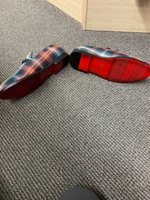 Load image into Gallery viewer, Successos Green Plaid red bottom slip-on dress shoes sizes 7-15
