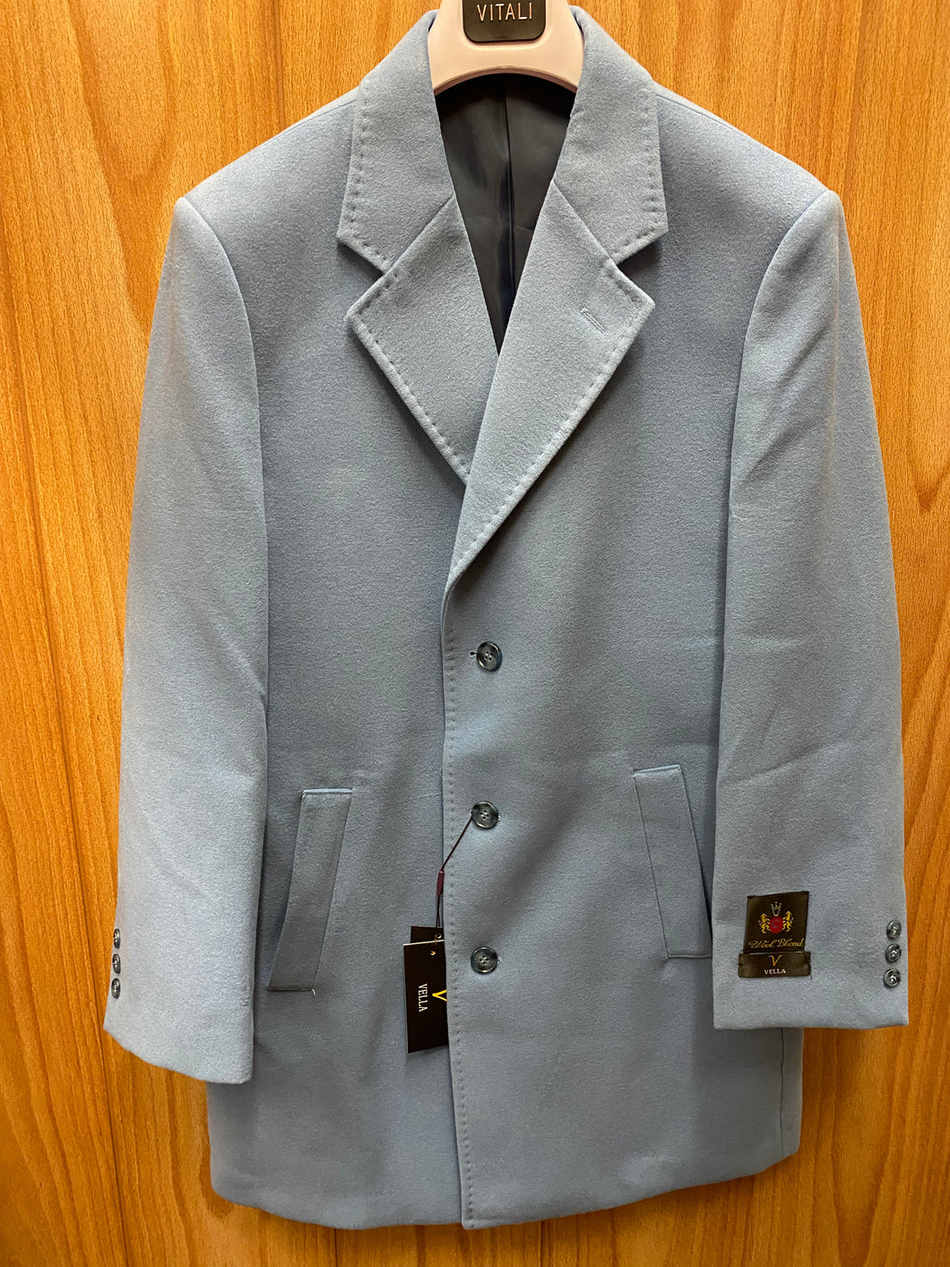 Vella Powder Blue Car-coat