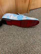 Load image into Gallery viewer, Successos Sky Blue Floral print red bottom slip-on dress shoes sizes 7-15
