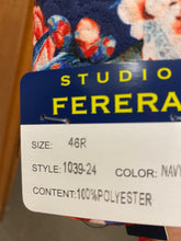 Load image into Gallery viewer, Studio Ferera Navy Flower Print Blazer
