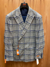Load image into Gallery viewer, Steven Land Navy Plaid Suit 2-Piece
