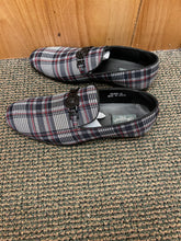 Load image into Gallery viewer, Successos Black/White/Red Plaid red bottom slip-on dress shoes sizes 7-15
