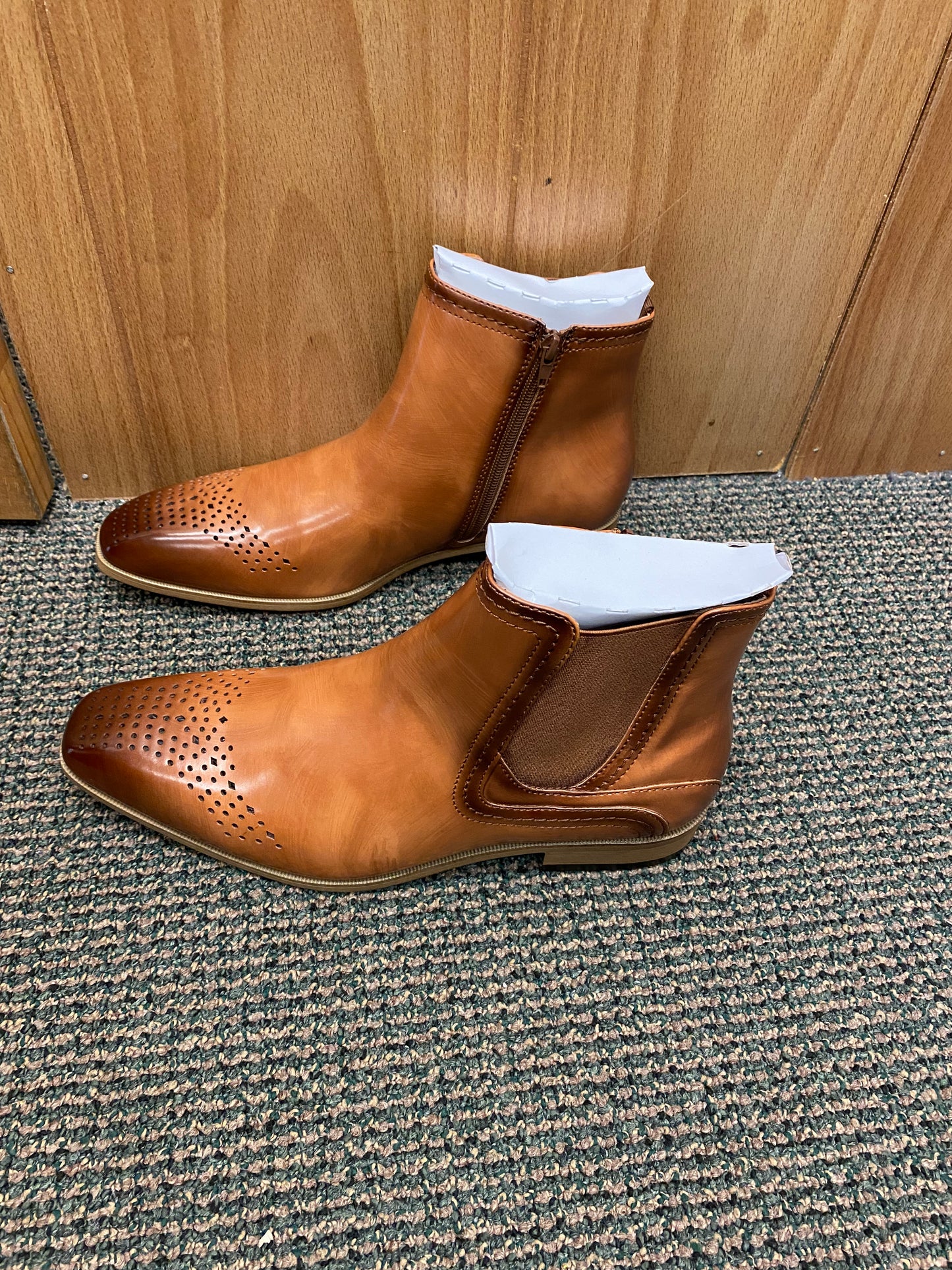 Antonio Cerrelli Tan Chelsea Boots Style 6983