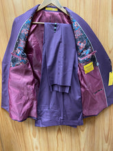 Load image into Gallery viewer, Alberto Nardoni Purple Slim Fit European Double Breasted Suit with Gold Buttons
