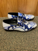 Load image into Gallery viewer, Successos Blue/White Smoking Slippers/Mens dress shoes SH3580
