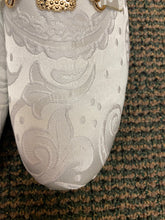 Load image into Gallery viewer, Successos White Floral/Paisley Print with gold buckle Slip-on Men&#39;s Red Bottom Dress Shoes Size 7-15
