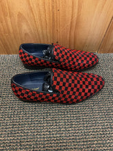 Load image into Gallery viewer, Jump New York Jewel Red/Black Men’s Smoking slip-on Dress Shoes
