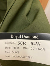 Load image into Gallery viewer, Royal Diamond Olive Green 2-piece suit 58R P4035
