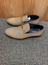 Load image into Gallery viewer, Successos Tan Plaid red bottom slip-on dress shoes sizes 7-15
