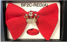 Load image into Gallery viewer, Gold crown Edwardian bow tie
