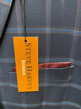 Load image into Gallery viewer, Steve Harvey Reserve Navy Check/Plaid Suit 60R 219713SHS
