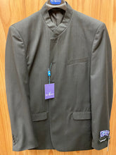 Load image into Gallery viewer, Blu Martini Black Banded Collar Suit 44L
