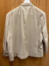 Load image into Gallery viewer, Vitali Tan Pinstripe double breasted Suit 54R
