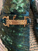 Load image into Gallery viewer, Successos Green Sequins Men’s Red Bottom Dress Shoes Sizes 7-15
